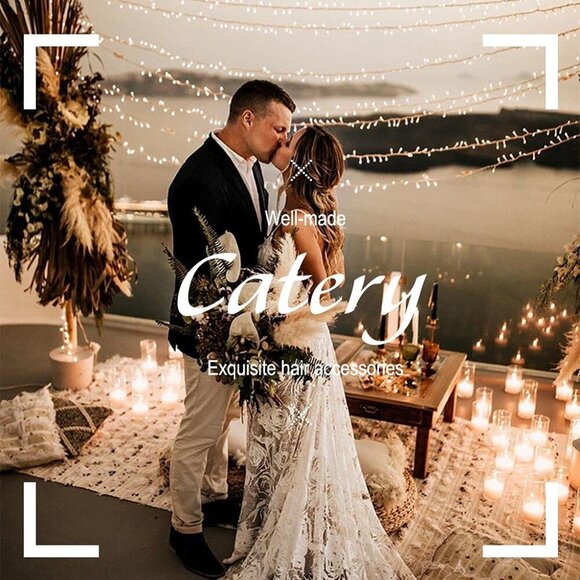 🆕Women Gold Flower Crystal Hair Comb Accessories with Pearl Side Comb Headpiece - Picture 7 of 7